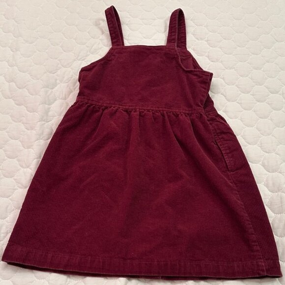 Cat & Jack Maroon Corduroy Dress with two floral tops. - Picture 4 of 12